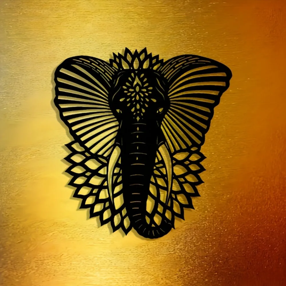 Art Craft Elephant - CIFBUY Décoration murale en métal en