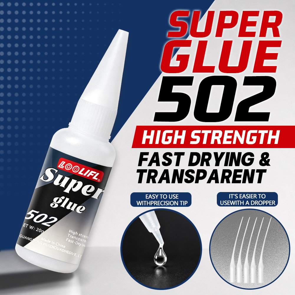 Art Craft Material - Loolifl-502-20Ml Adhésif cyanoacrylate transparent instantané à