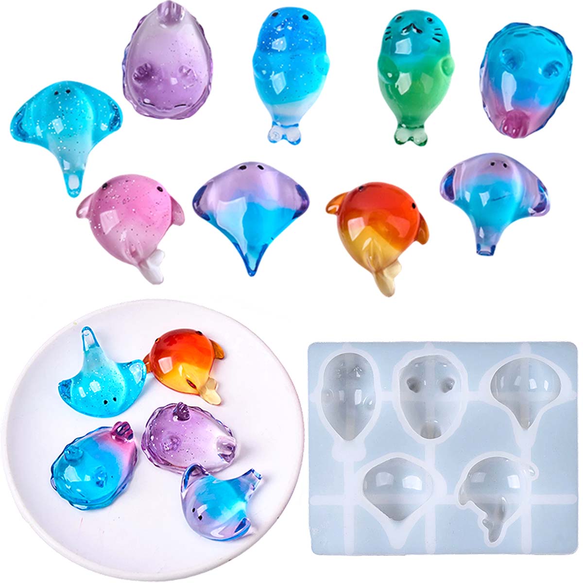 Art Craft Model - Moule en silicone 3D Kawaii Raie