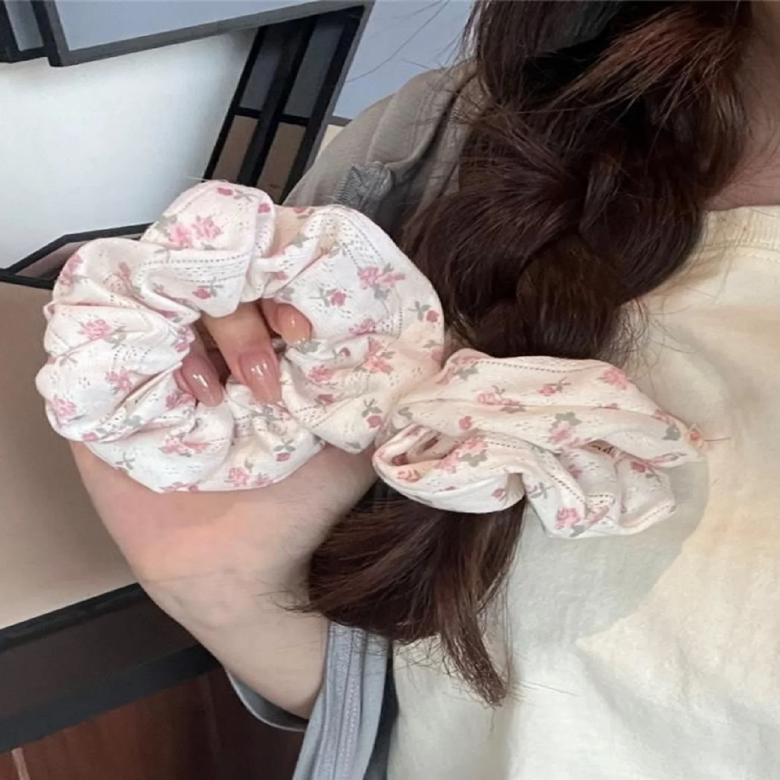 Art And Craft Hair - 1PC Élastique à cheveux motif floral,