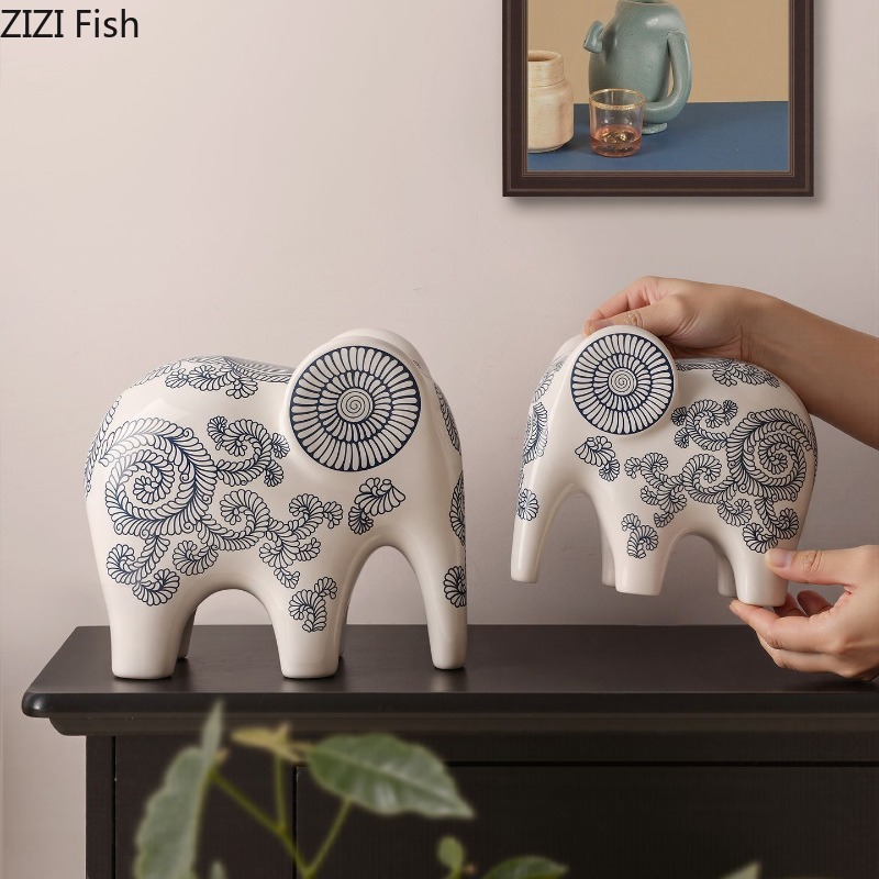 Art Craft Elephant - Nouvelle décoration en céramique de style