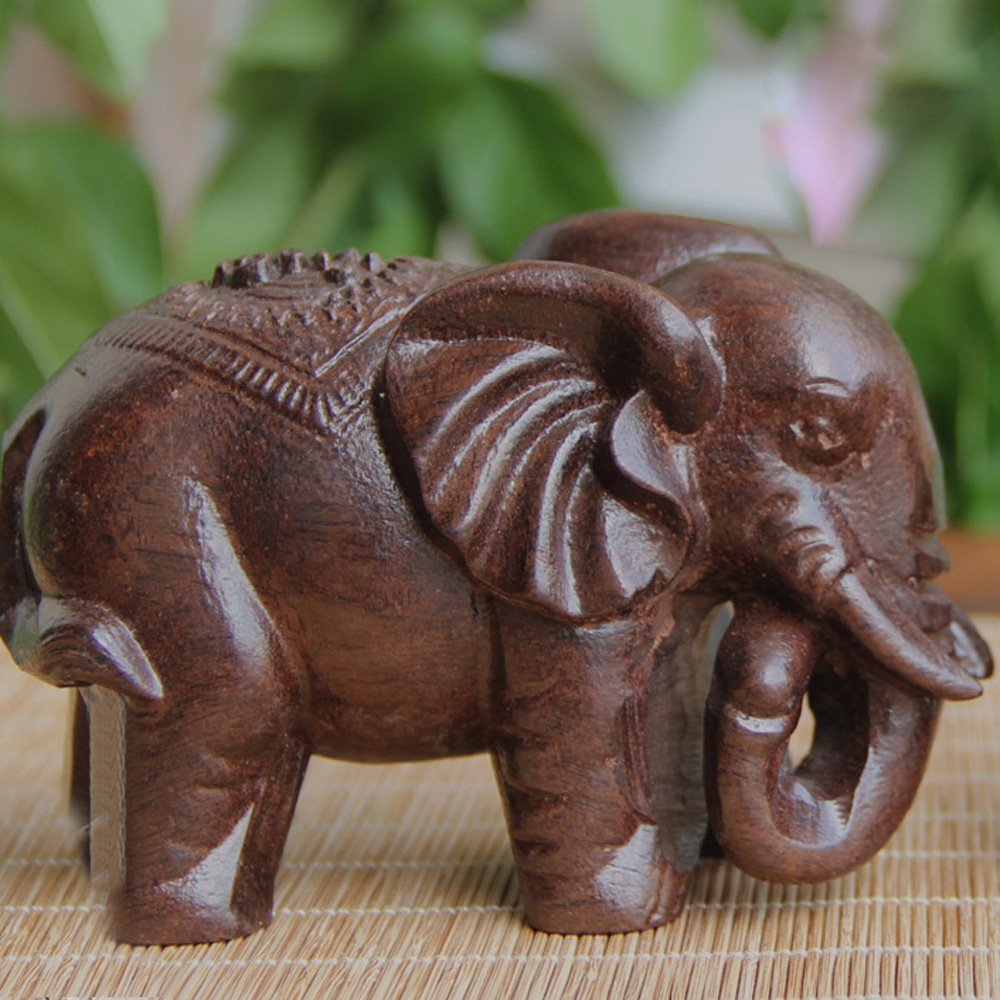 Art Craft Elephant - Sculpture d'éléphant en bois pour la