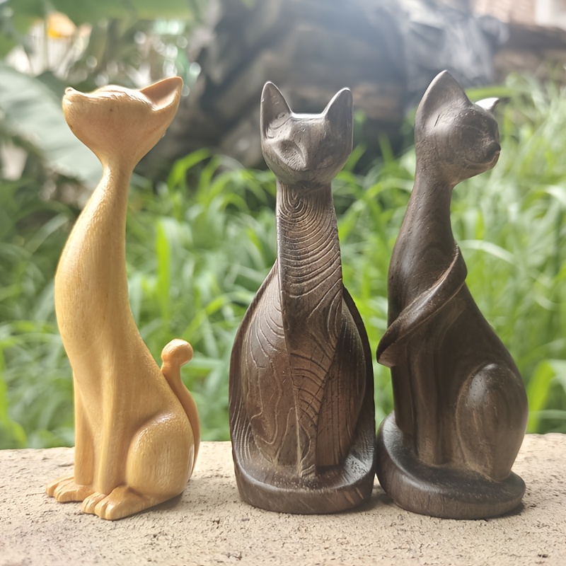 Statue de chat en bois, Orneme - Art Craft Holiday avis et prix