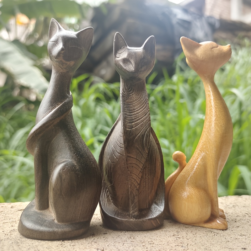 Statue de chat en bois, Orneme - Art Craft Holiday avis et prix