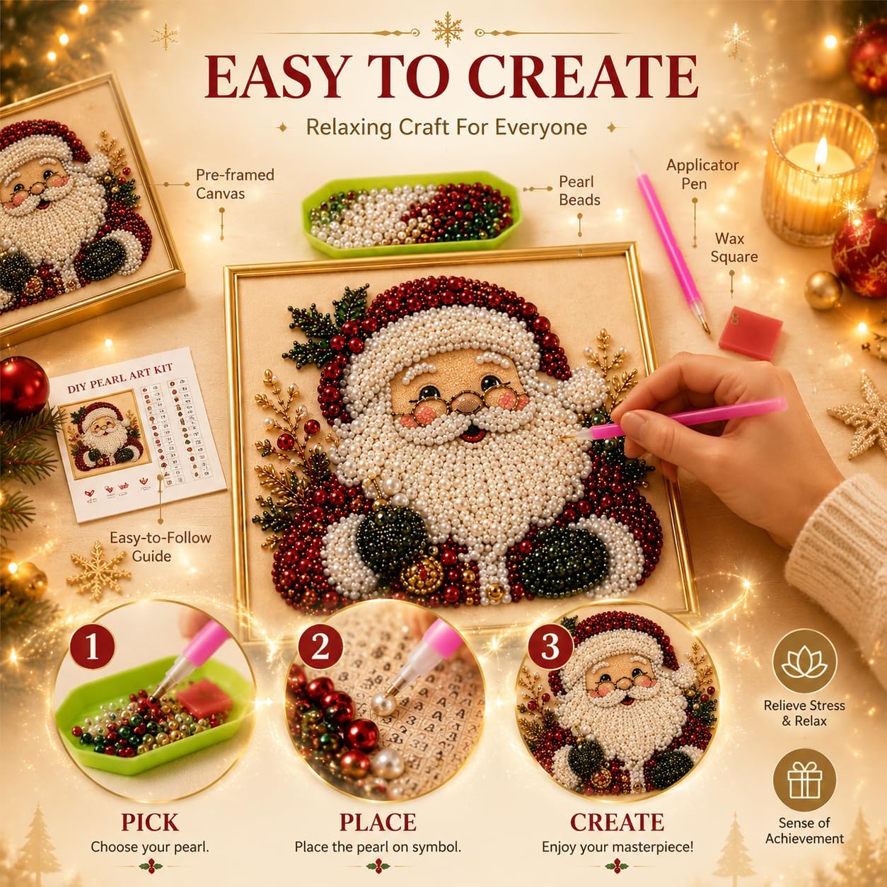 Kit de peinture diamantée de N - Art Craft Holiday avis et prix