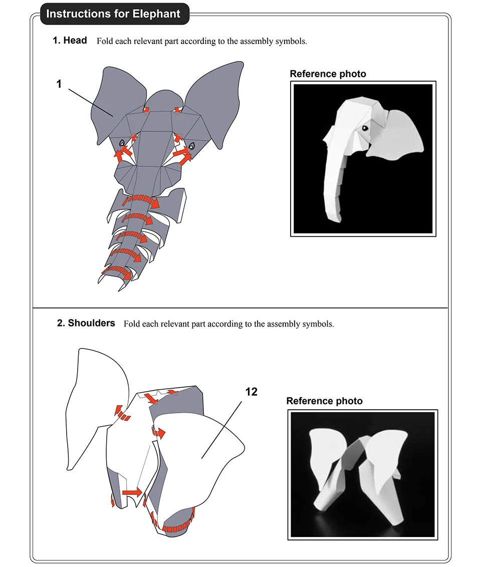 Éléphant africain Origami Art  - Art Craft Elephant avis et prix