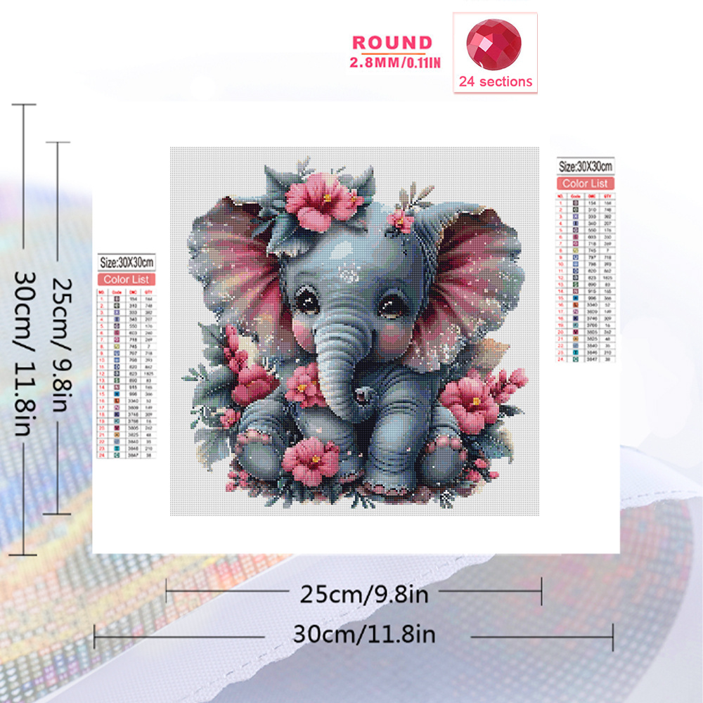 HUACAN-Peinture au diamant 5D  - Art Craft Elephant avis et prix