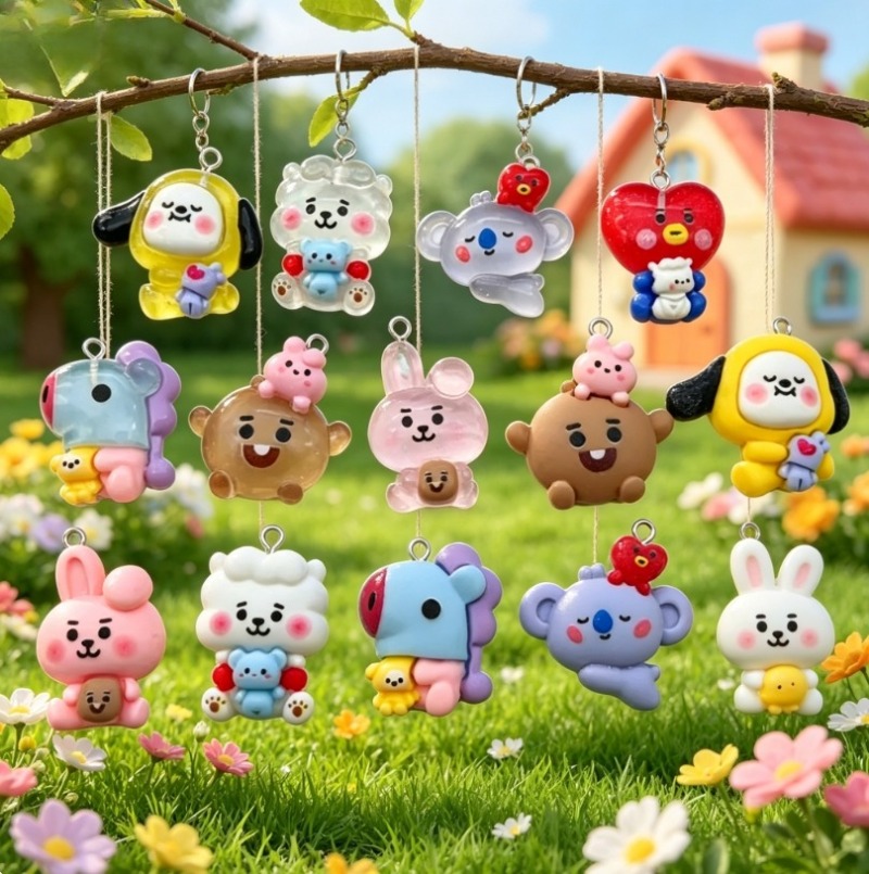 Breloques en résine BT21, 7 pi - Art Craft Material avis et prix