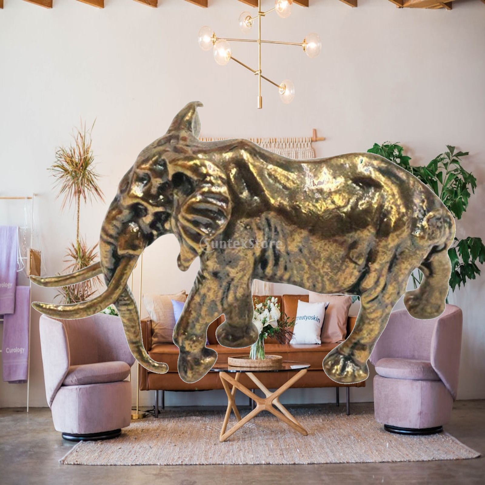 Ornement d'éléphant en laiton, - Art Craft Elephant avis et prix