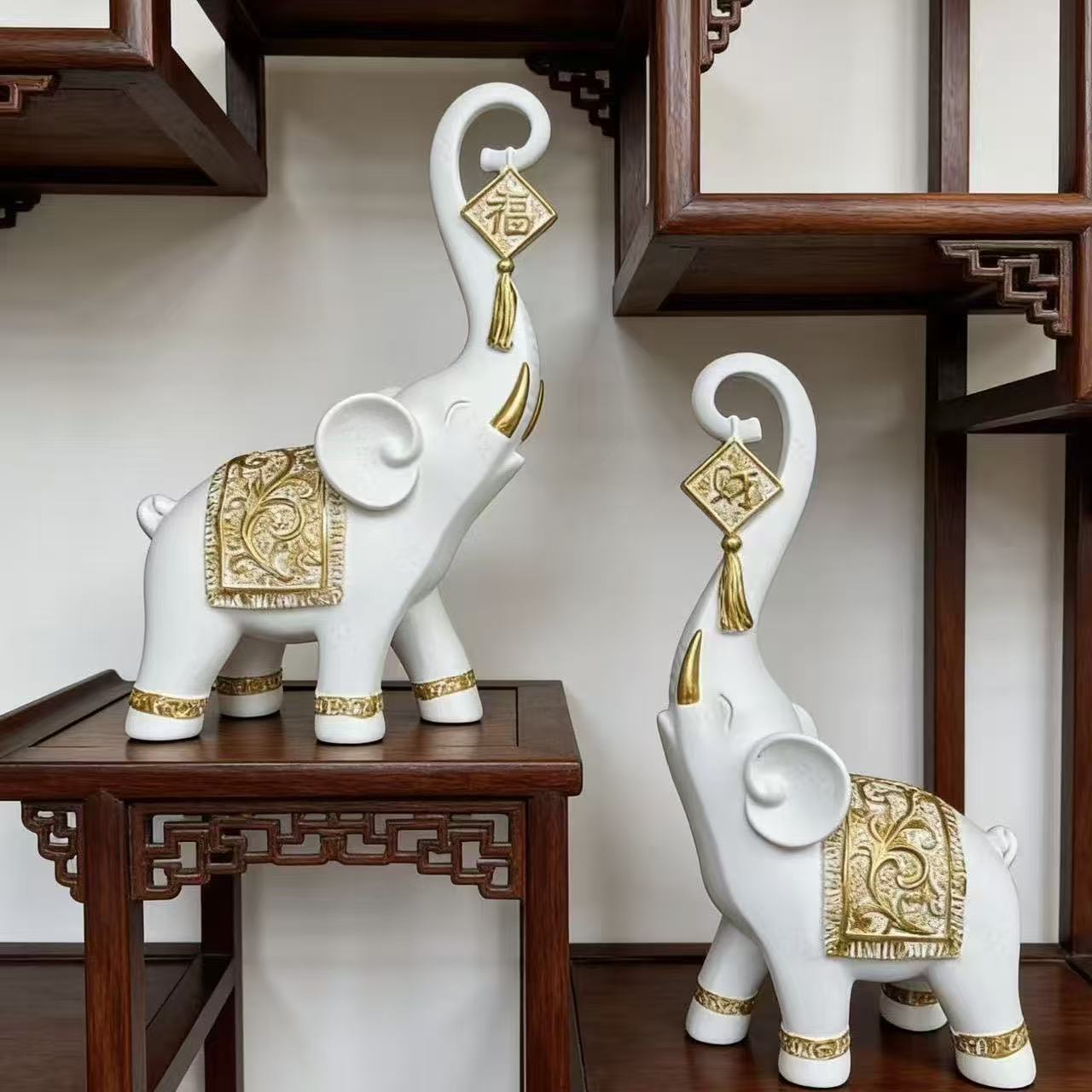 Une paire de figurines éléphan - Art Craft Elephant avis et prix